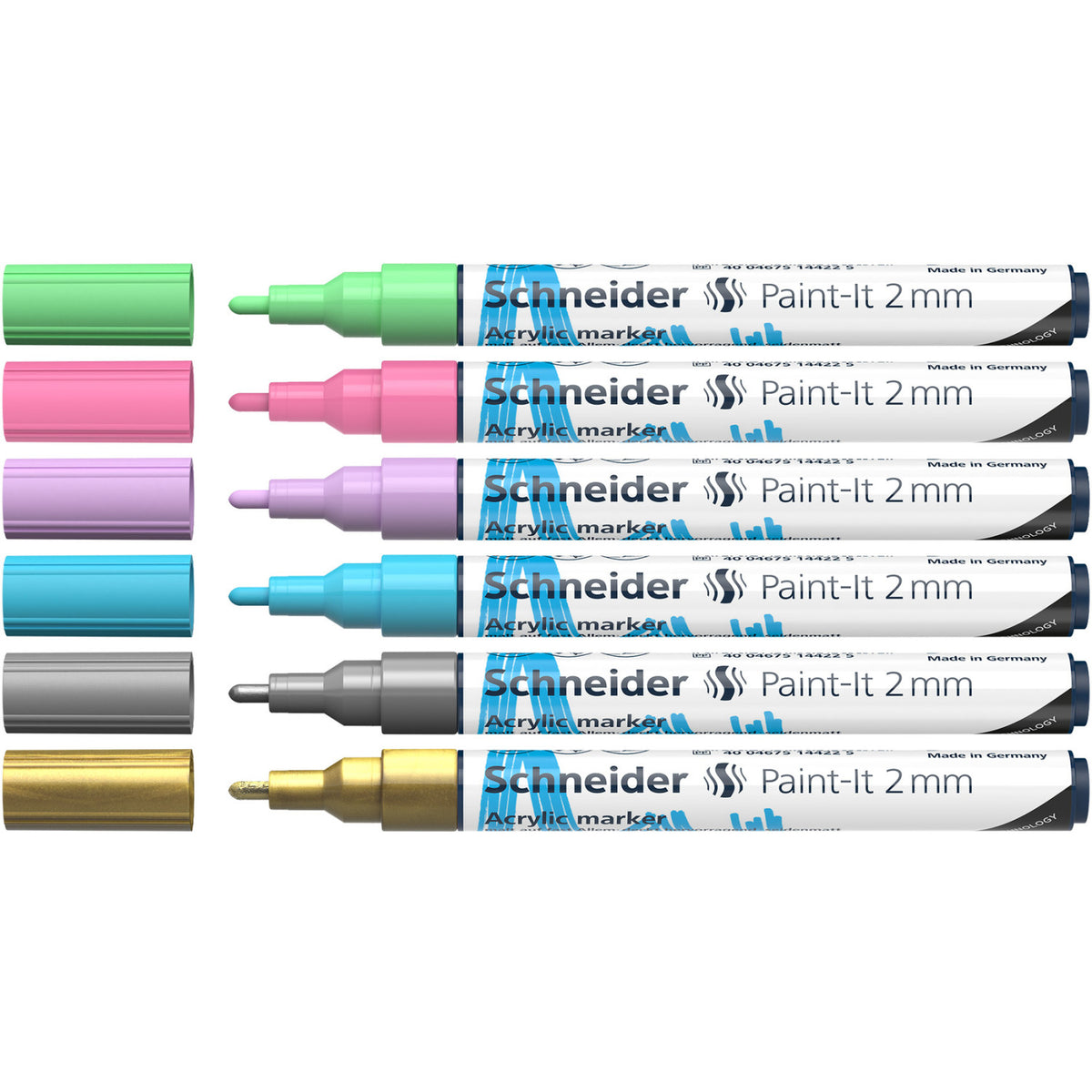 Schneider Paint-It 310 Acrylic Marker Set 2mm 6 Color Pack B