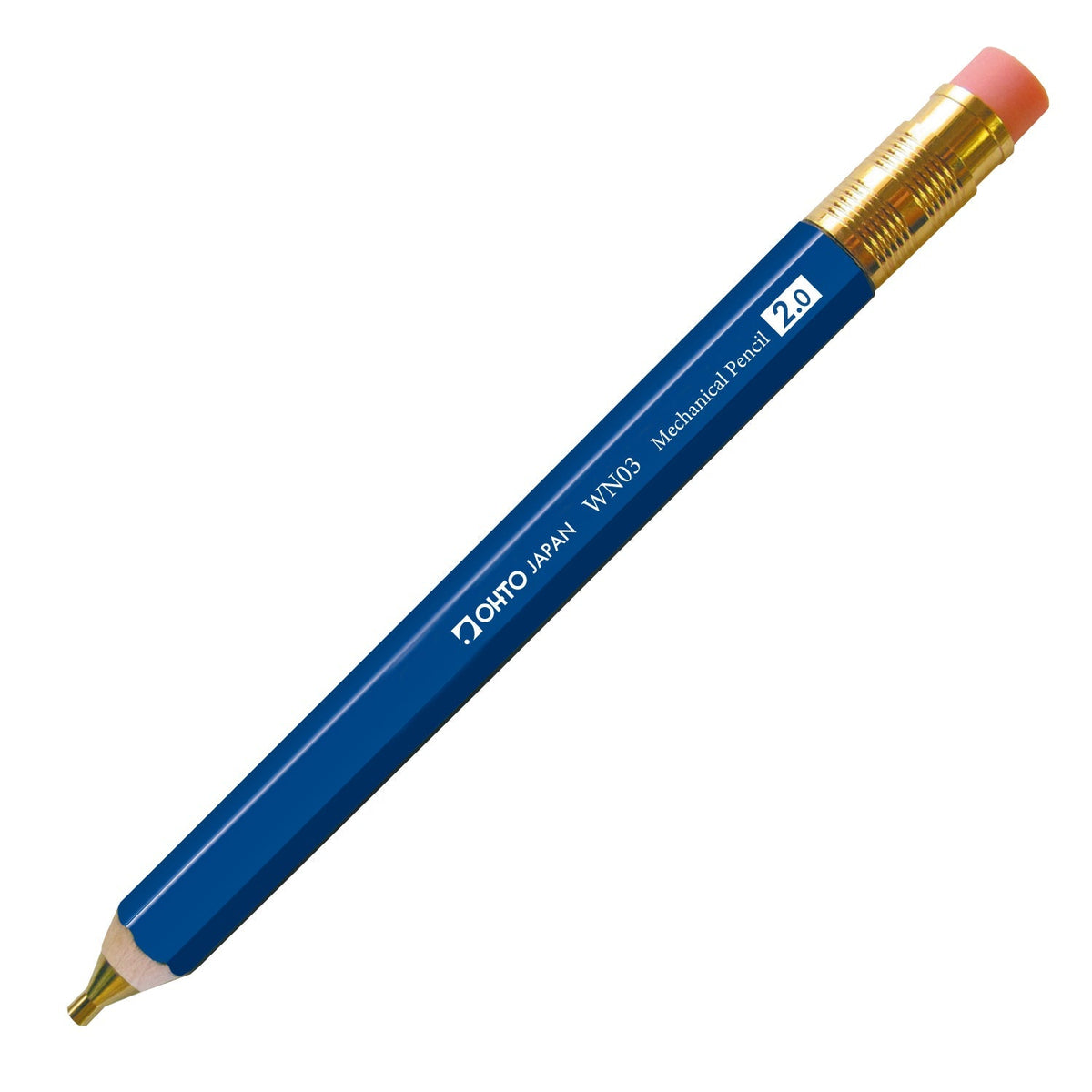 OHTO WN03 Wooden Pencil-Shaped Mechanical Pencil 2.0MM Blue