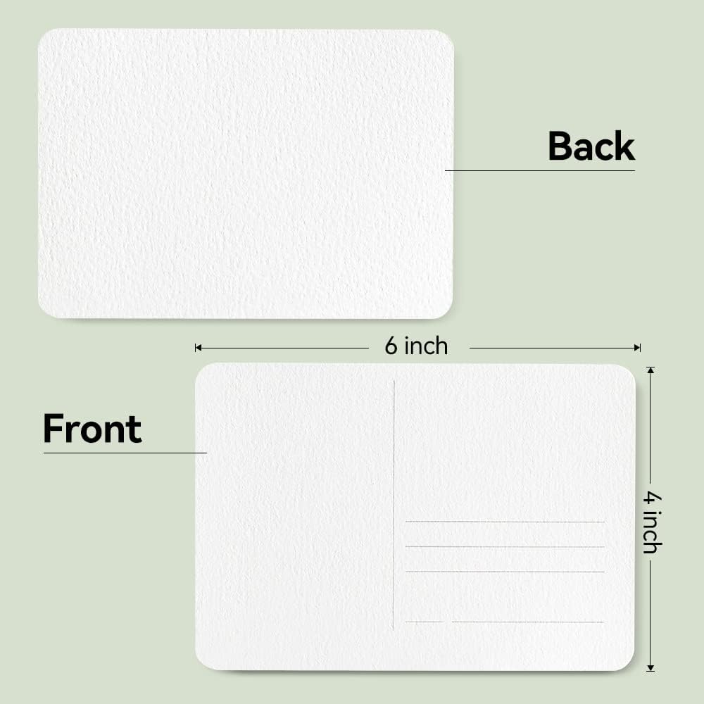 POTENTATE Blanke akvarellpapirpostkort, 4"x6" 24 ark