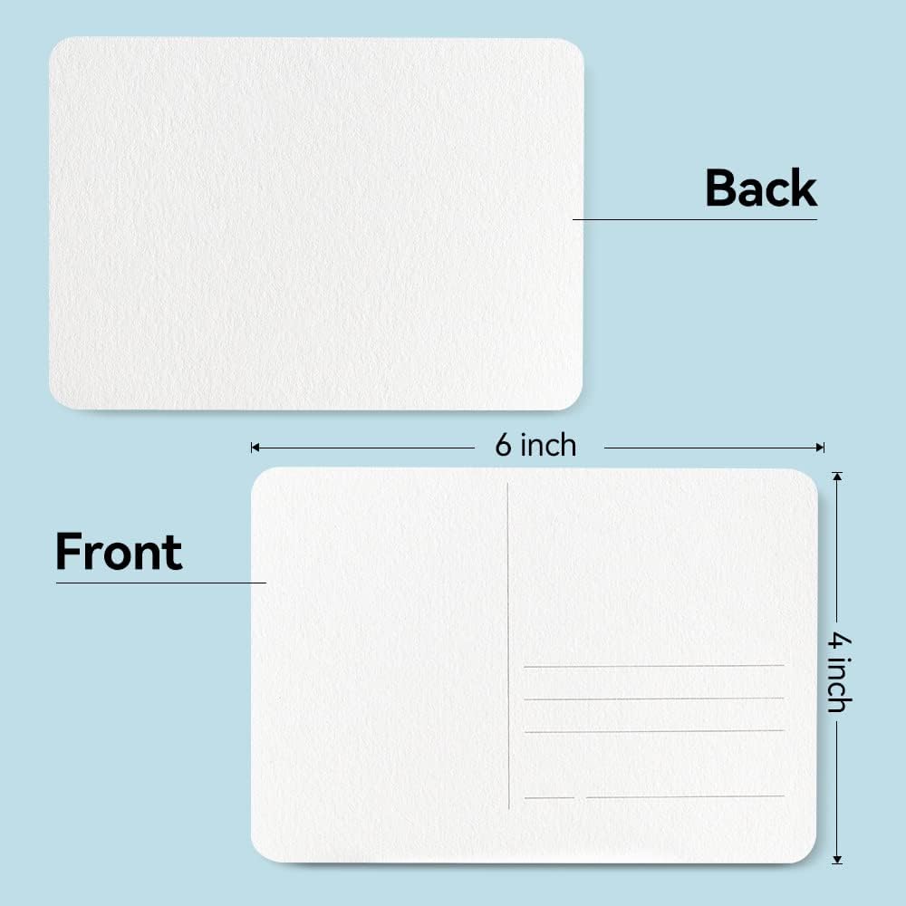 POTENTATE Blanke akvarellpapirpostkort, 4"x6" 24 ark