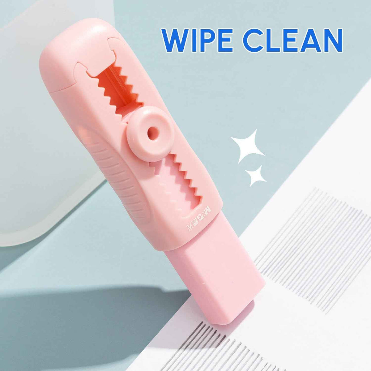 M&G 4+1 Pack Sliding Retractable Eraser with Sleeve and 4 Refill Erasers