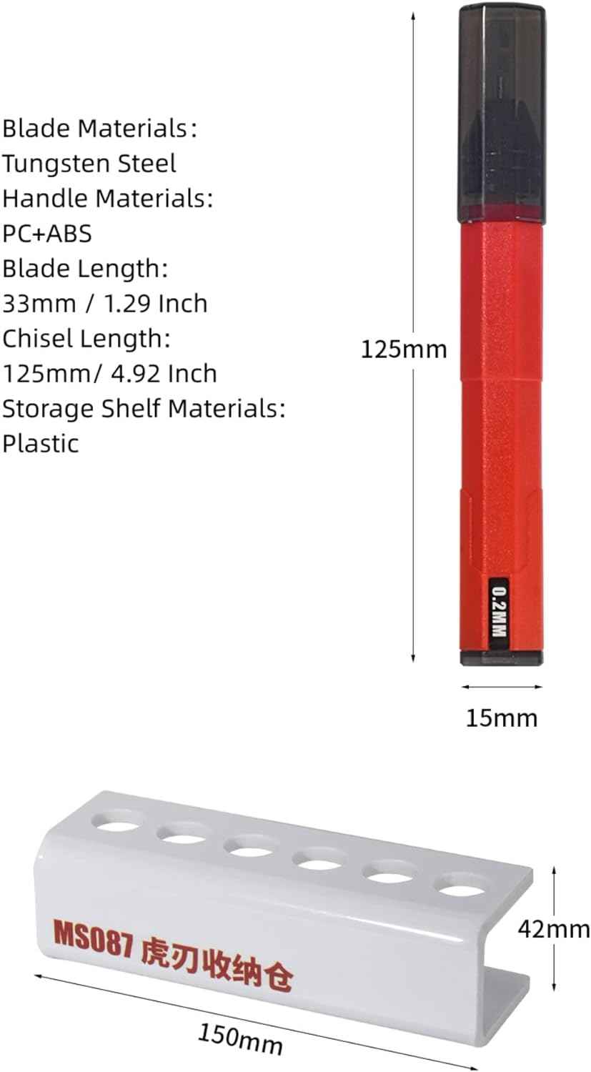 Tunstang Steel Blades Model Scriber Mejsel För RG 1/144 MG 1/100 Skalmodell