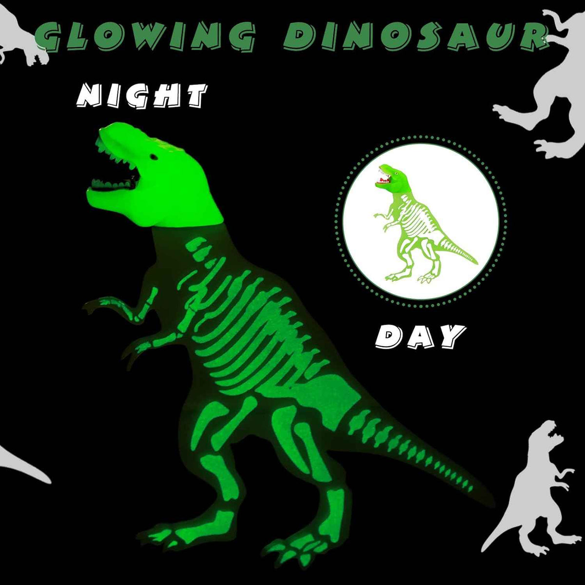 4Pcs Luminous Dinosaur Shark Crocodile Chicken Bookmarks