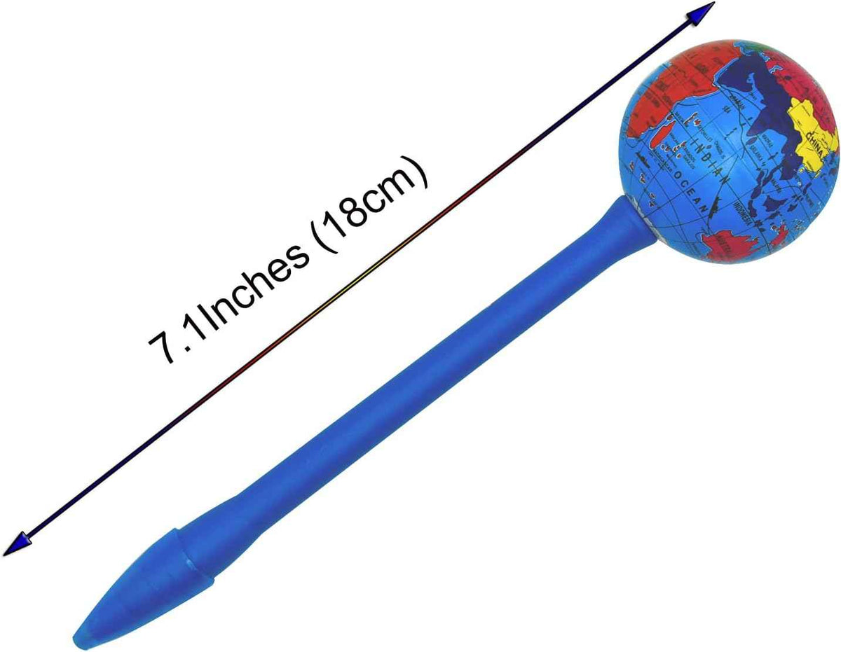 4 STK World Globe Earth Tellurion kulepenner 1,0 MM svart blekk