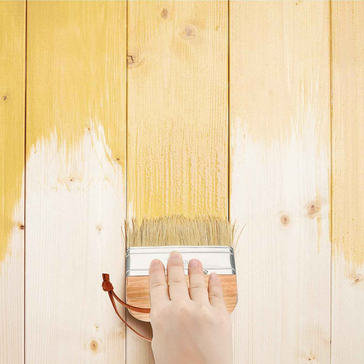 3 Pieces Chalk and Wax Paint Brushes for Acrylic Painting Wood Furniture