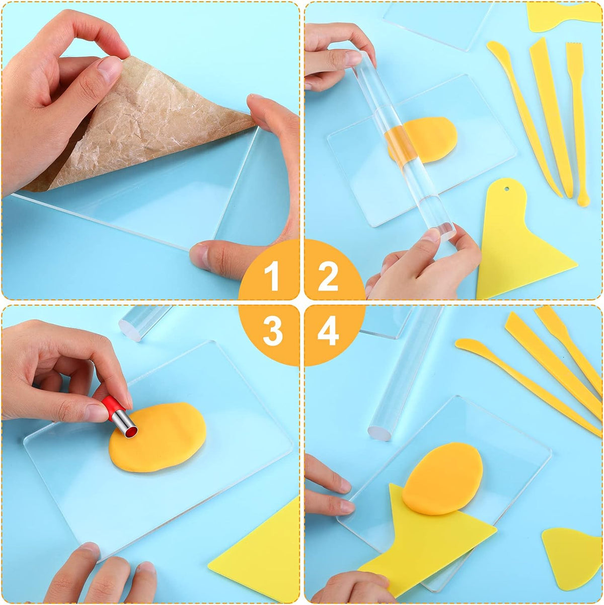 56 stk Polymer Clay Cutters Verktøy for DIY Craft