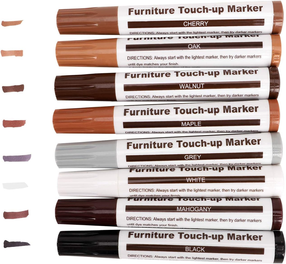 Kit de réparation de meubles en bois, stylo de retouche en bois, marqueurs de réparation, paquet de 17