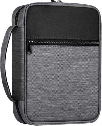 Bible Cover Case,Small Size Church Study Book Carrying Bag Gray