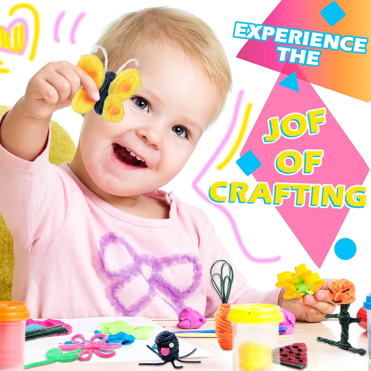 Bendable Wax Craft Sticks for Kids with Plastic Storage Box
