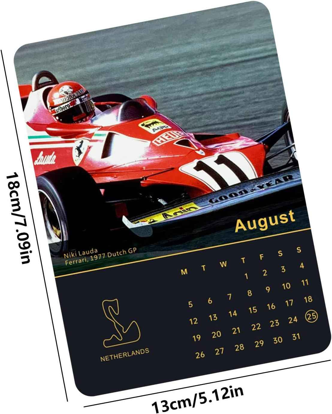 2026 Wall Formula 1 Monthly Calendar for F1 Fans