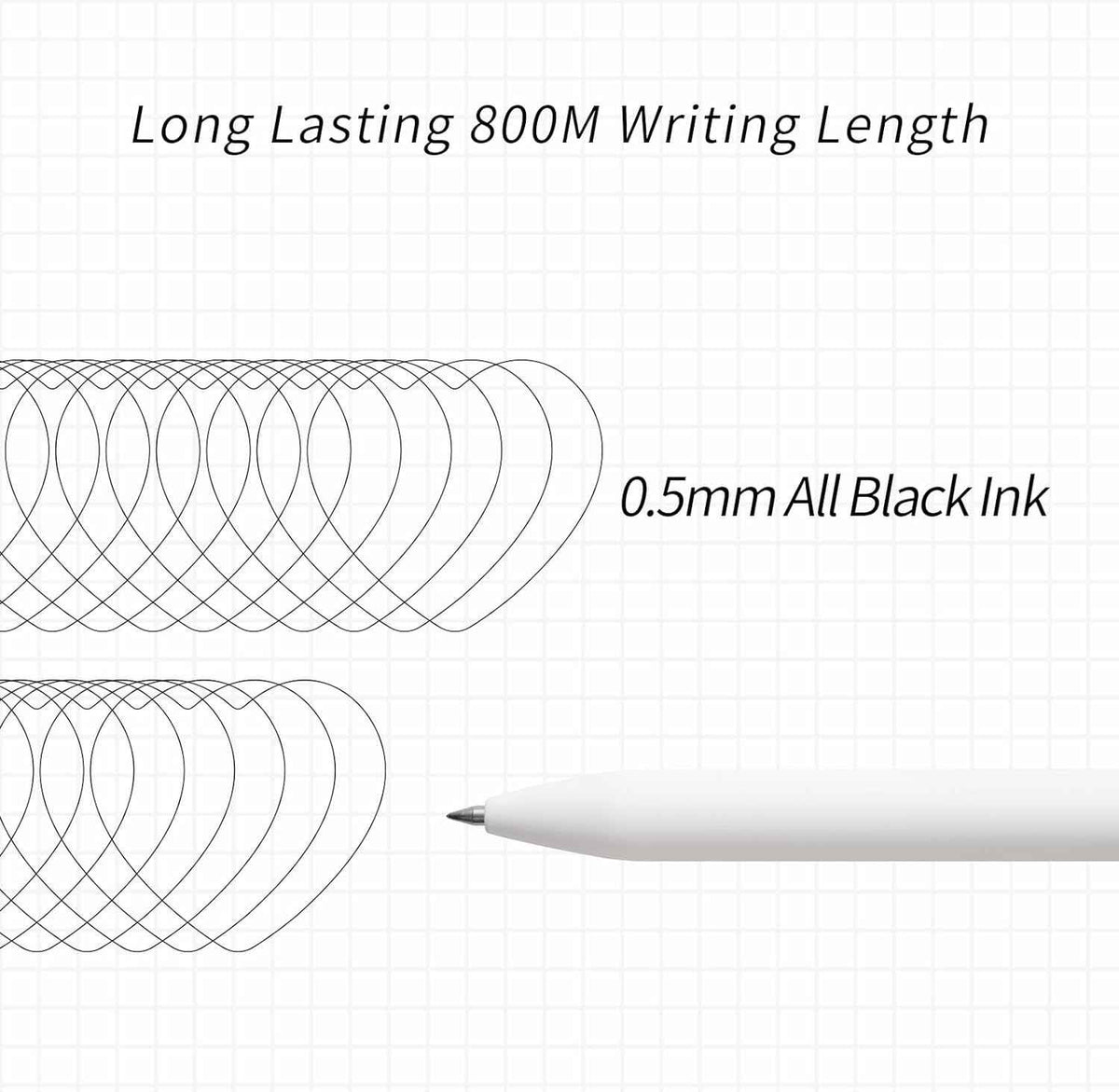 Kaco FIRST Gel Ink Pens,Cute Heart with Extra 4 Black Refills (2 White)