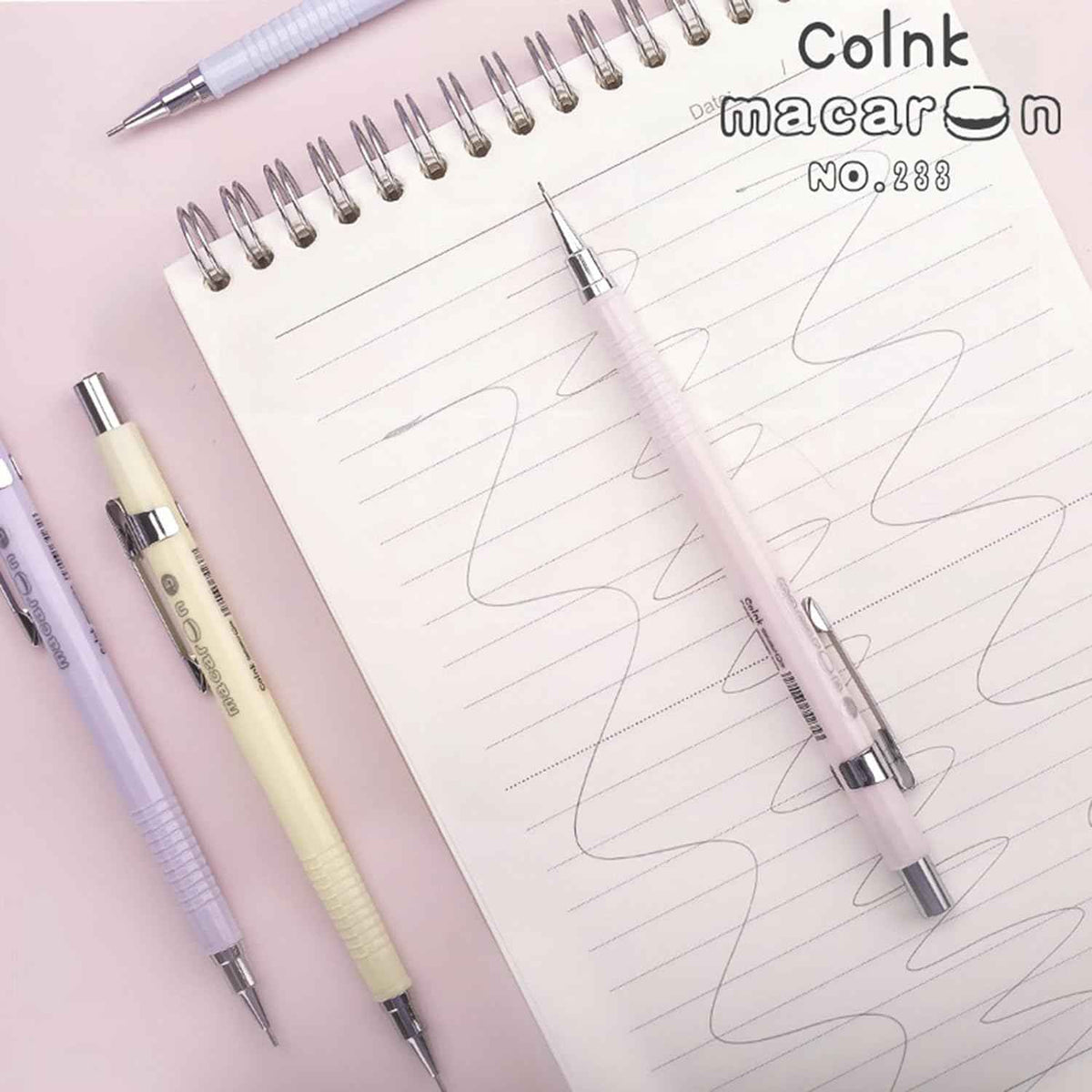 COLNK 6-teiliges Pastell-Art-Druckbleistift-Set 0,5 mm