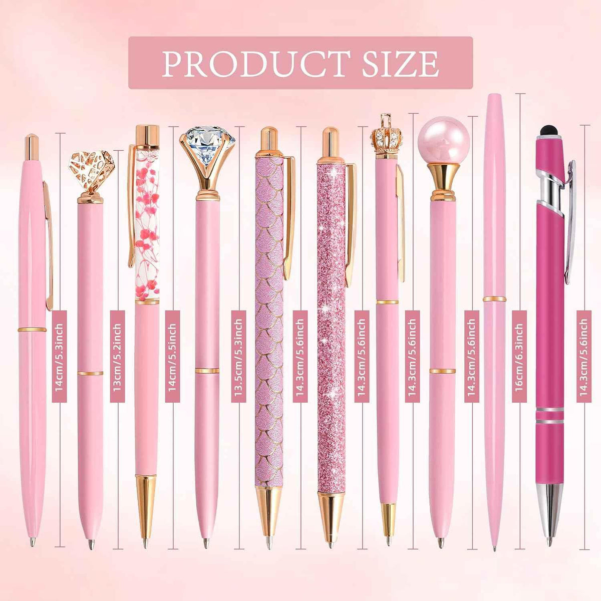 10Pcs Ballpoint Pens Set Party Favors for Kids Purple Pink Pens Gifts