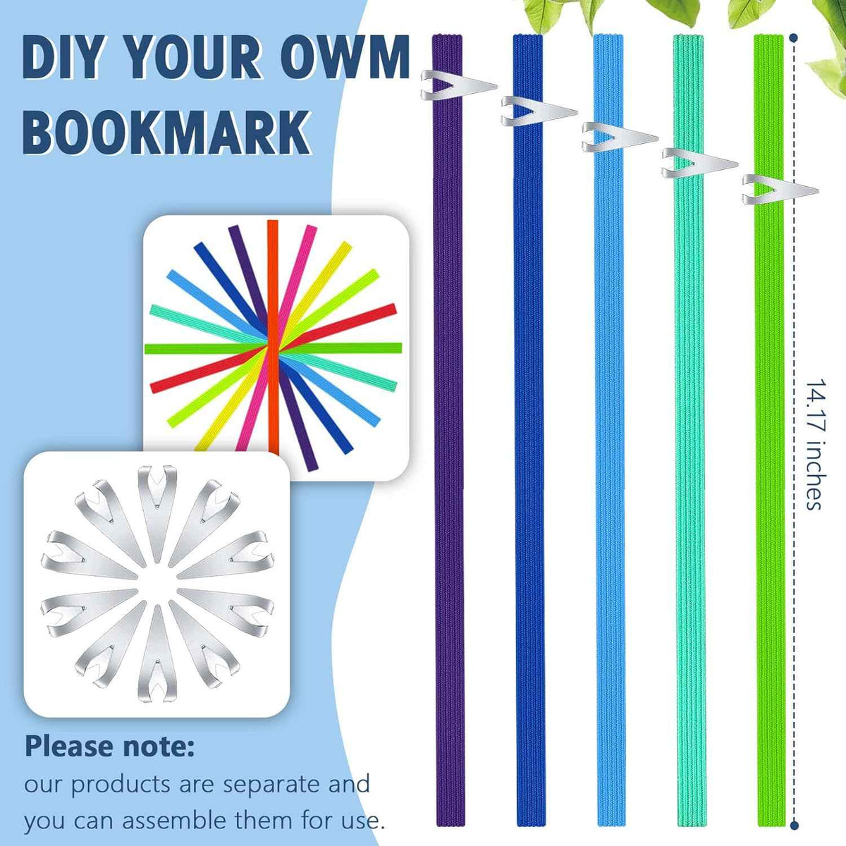 20Pcs Elastic Bookmarks Stainless Steel Book Darts for Book Lovers