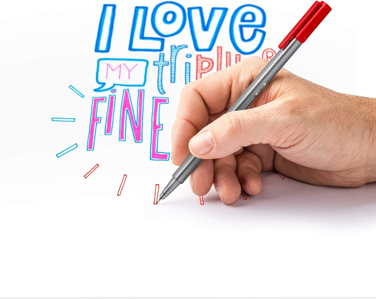 STAEDTLER Triangular Pen,Fineliner Triplus,334 SB10 0.3 mm,10 Colors